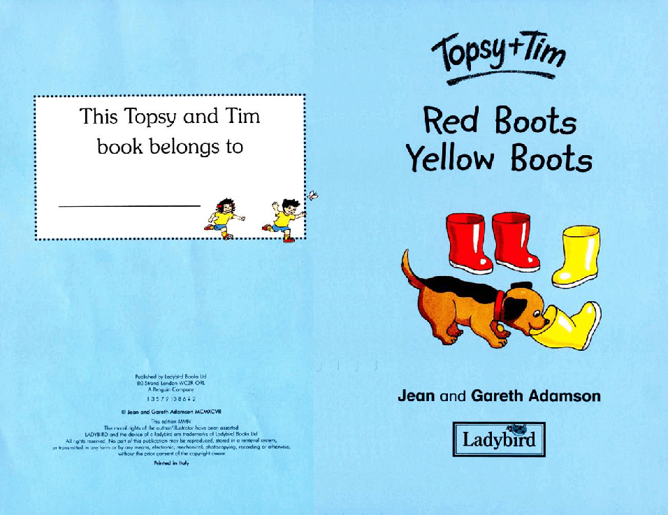 原版英文儿童书《Topsy and Tim》系列英语绘本共18本RedBoots.pdf,第2页预览