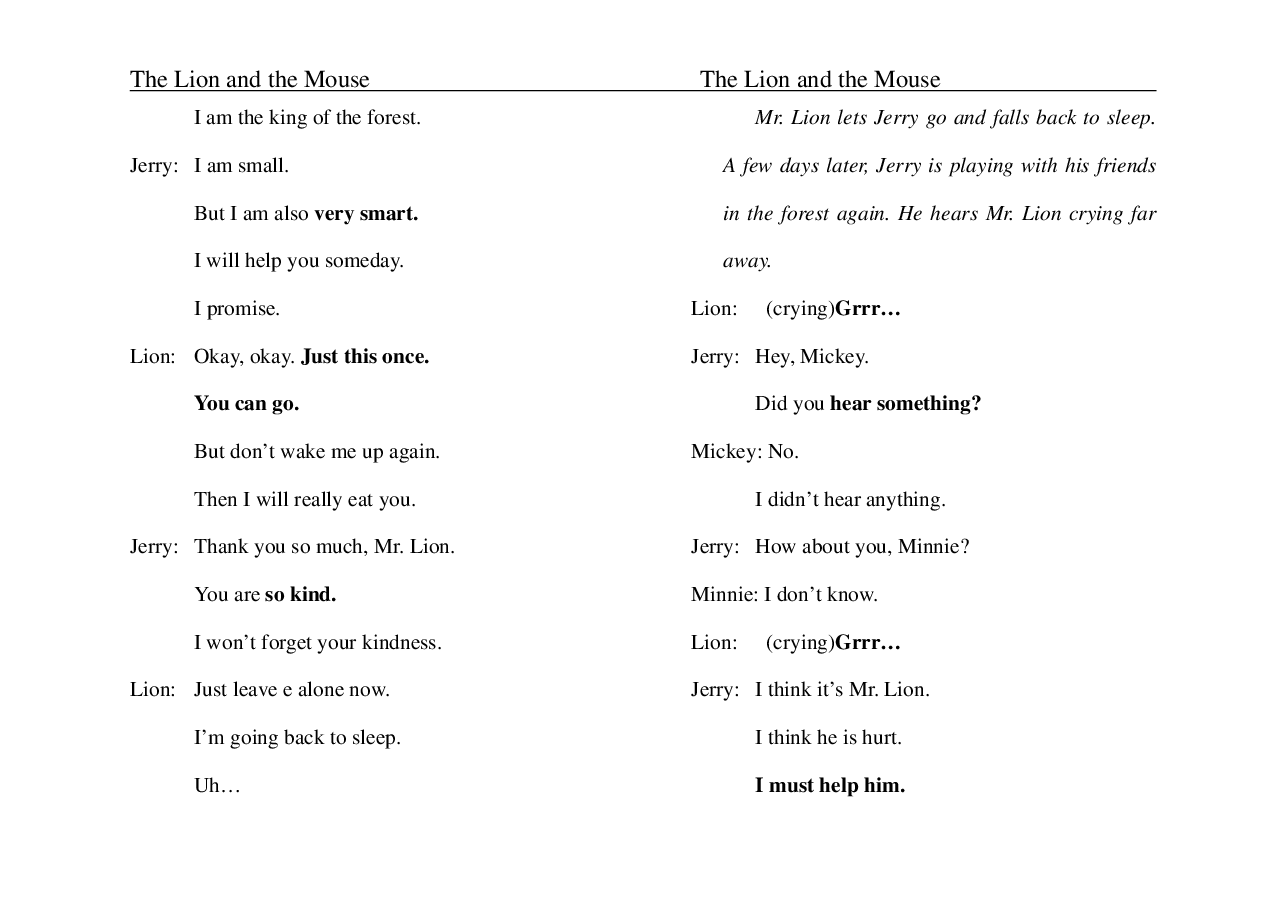 狮子与老鼠The Lion and the Mouse.pdf，第4页预览