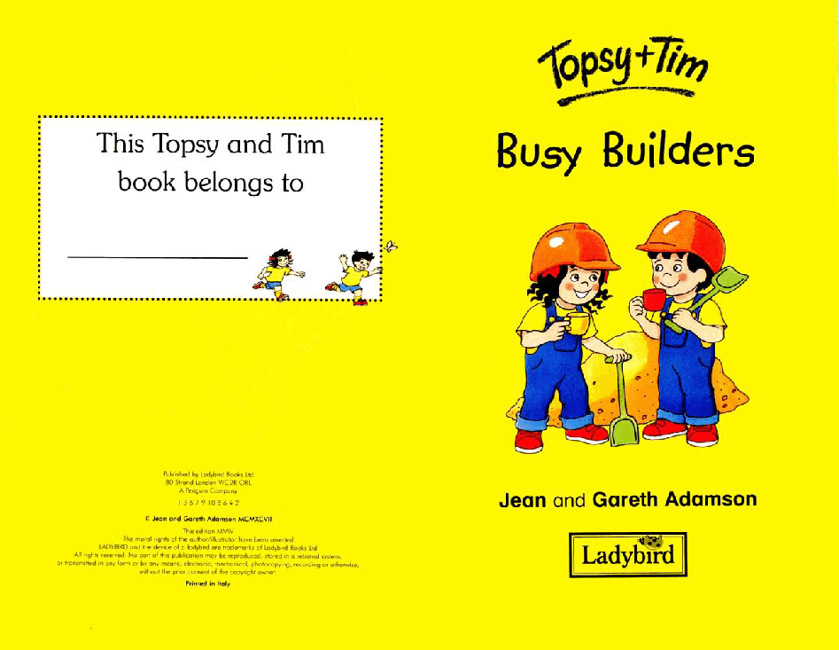 原版英文儿童书《Topsy and Tim》系列英语绘本共18本BBuilders.pdf,第2页预览