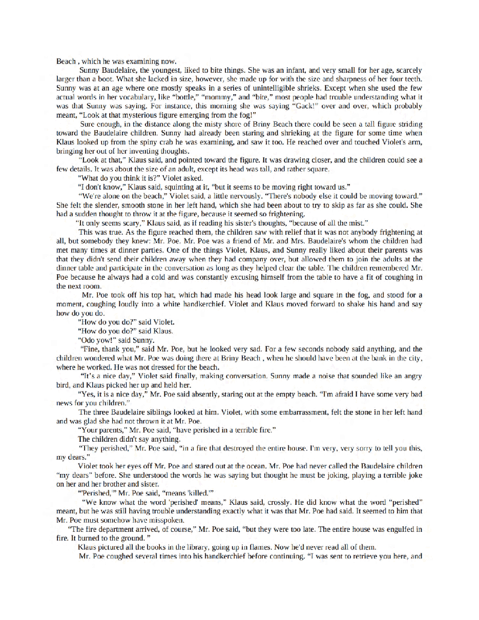 波特莱尔大遇险英文绘本A Series of Unfortunate Events 1- The Ba - Snicket_ Lemony.pdf,第4页预览