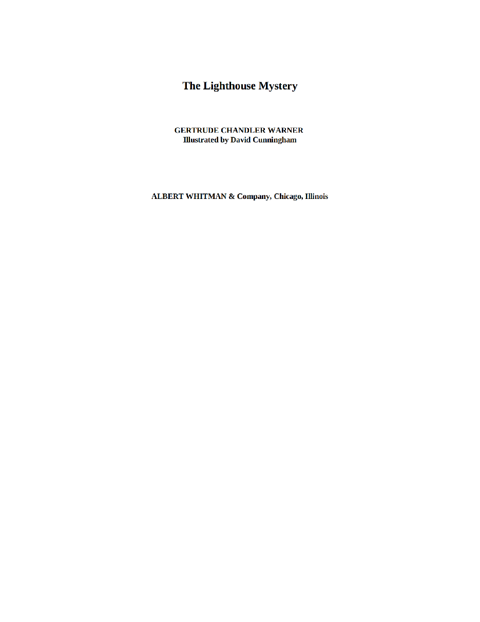 Gertrude Chandler Warner - [Boxcar Children 008] - The Lighthouse Mystery.pdf，第4页预览