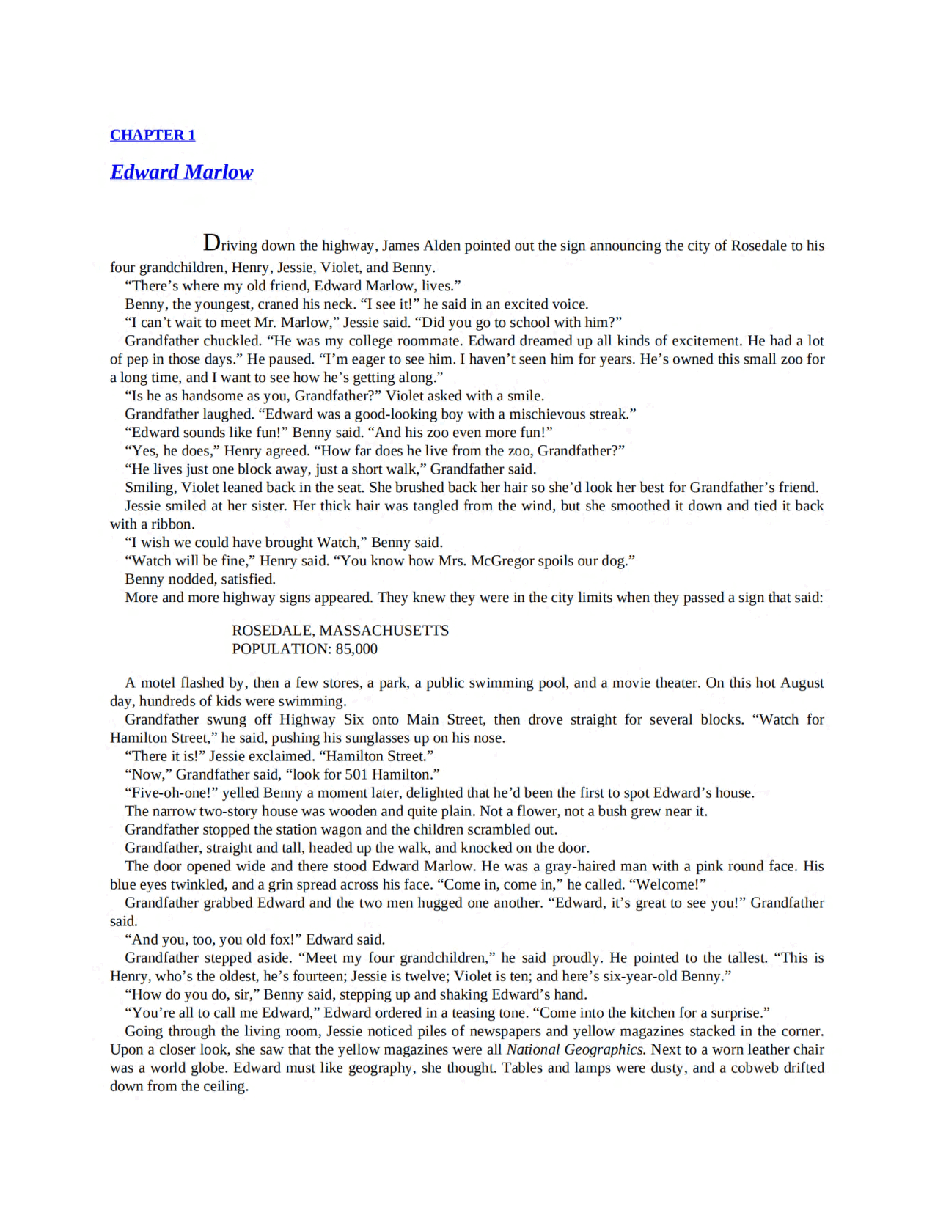 Gertrude Chandler Warner - [Boxcar Children 026] - The Mystery of the Mixed-Up Zoo.pdf，第4页预览