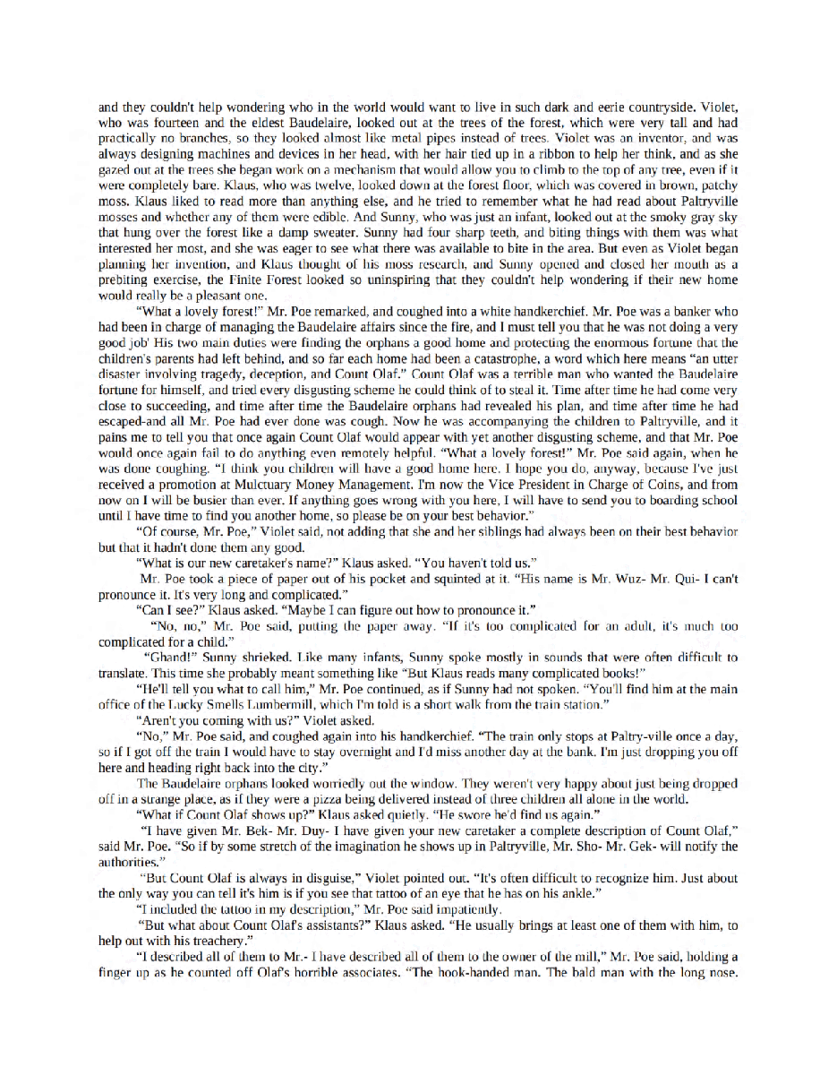 波特莱尔大遇险英文绘本A Series of Unfortunate Events 4 - The M - Snicket_ Lemony.pdf,第4页预览