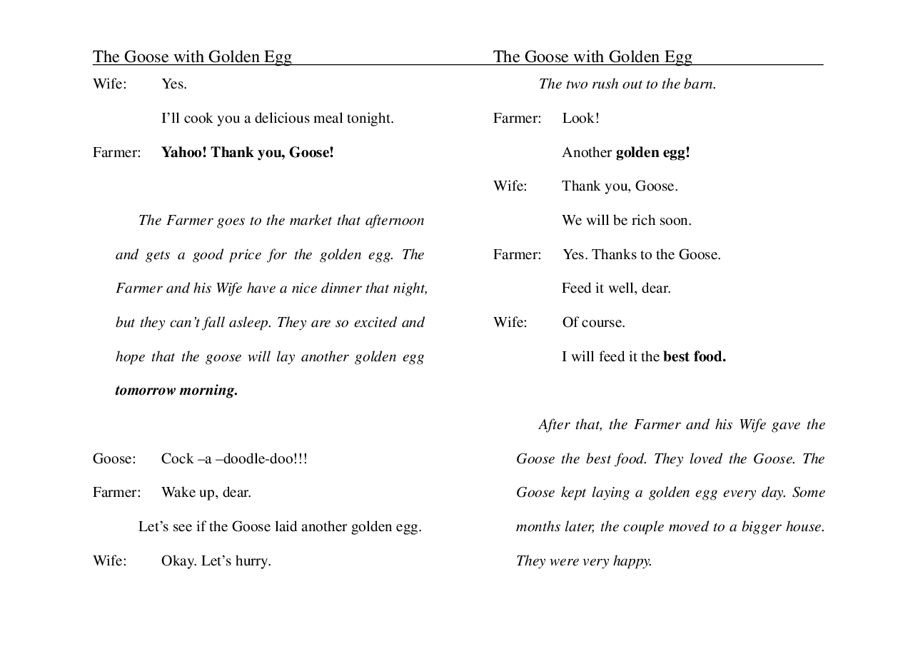 下金蛋的鹅The Goose with Golden Egg.pdf,第2页预览