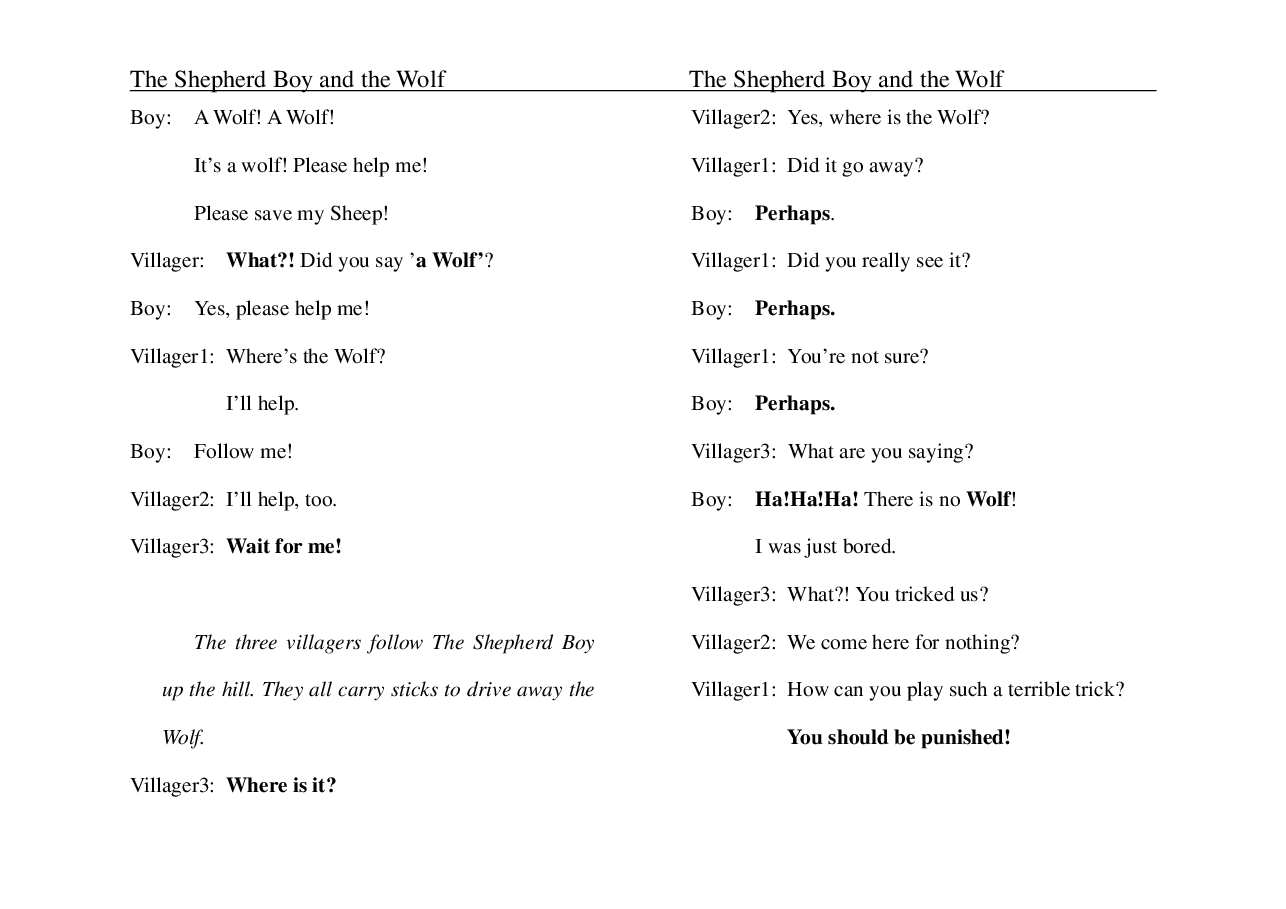 牧童与狼The Shepherd Boy and the Wolf.pdf，第2页预览