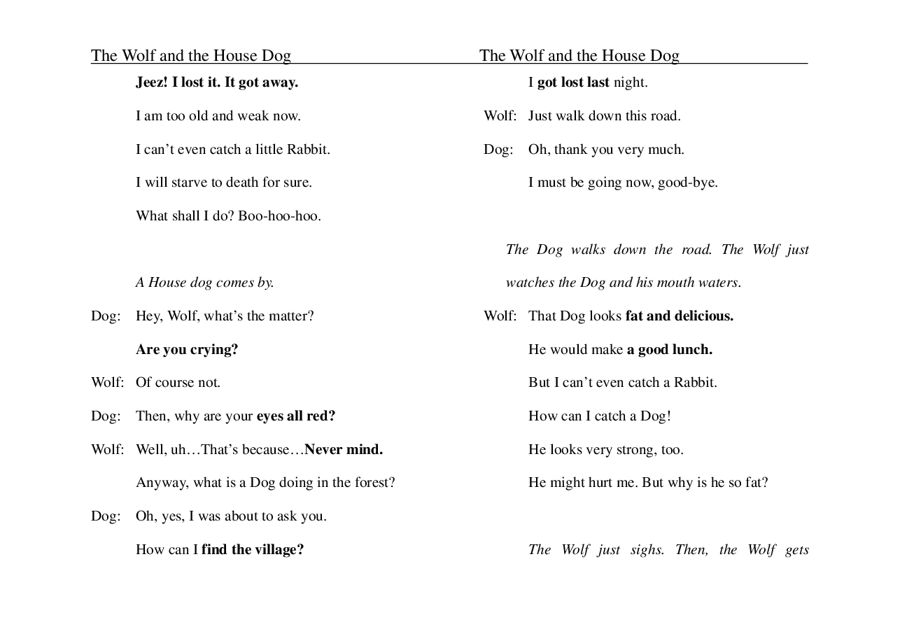 狼和家犬The Wolf and the House Dog.pdf,第2页预览