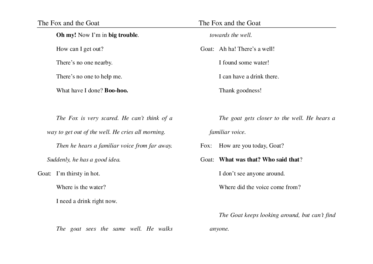 狐狸与山羊The fox and the goat.pdf，第2页预览