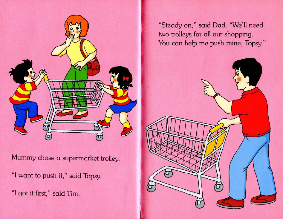 原版英文儿童书《Topsy and Tim》系列英语绘本共18本Shoppers.pdf,第4页预览