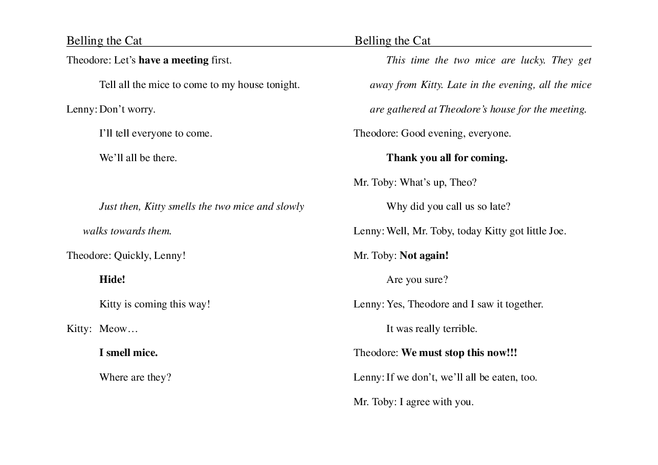 替猫带上铃铛Belling the Cat.pdf,第2页预览