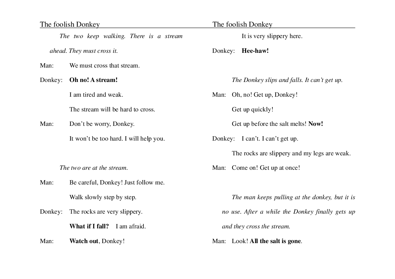 愚蠢的驴子The foolish Donkey.pdf,第2页预览