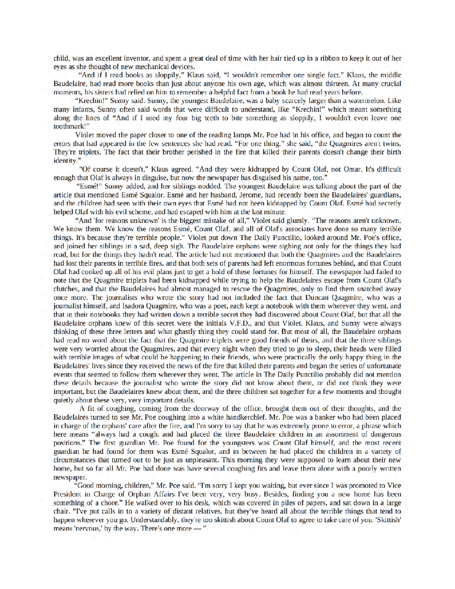 波特莱尔大遇险英文绘本A Series of Unfortunate Events 7 - The V - Snicket_ Lemony.pdf,第4页预览