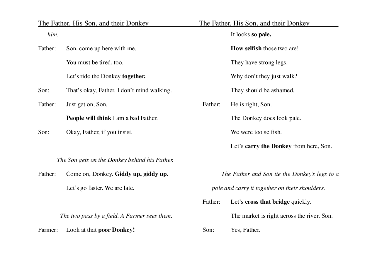 父子和驴子The Father, His Son, and their Donkey.pdf,第3页预览