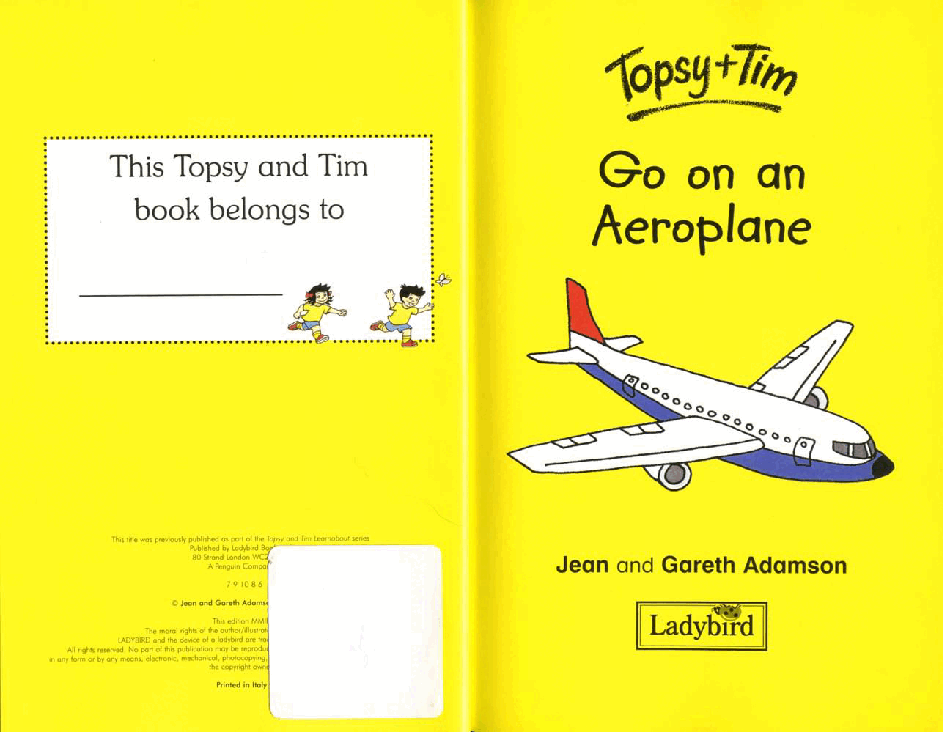 原版英文儿童书《Topsy and Tim》系列英语绘本共18本Aeroplane.pdf,第2页预览