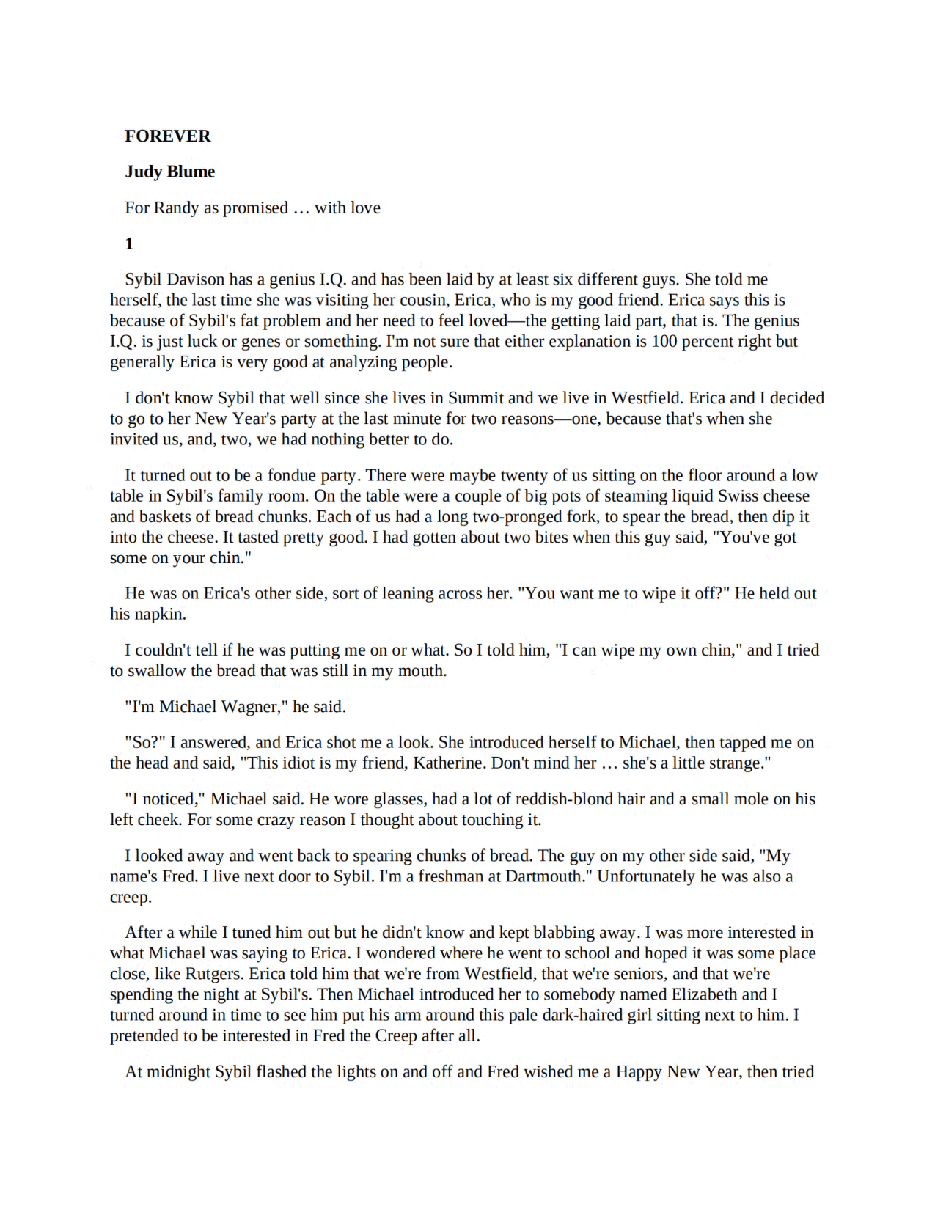 波特莱尔大遇险英文绘本Forever - Judy Blume.pdf,第3页预览