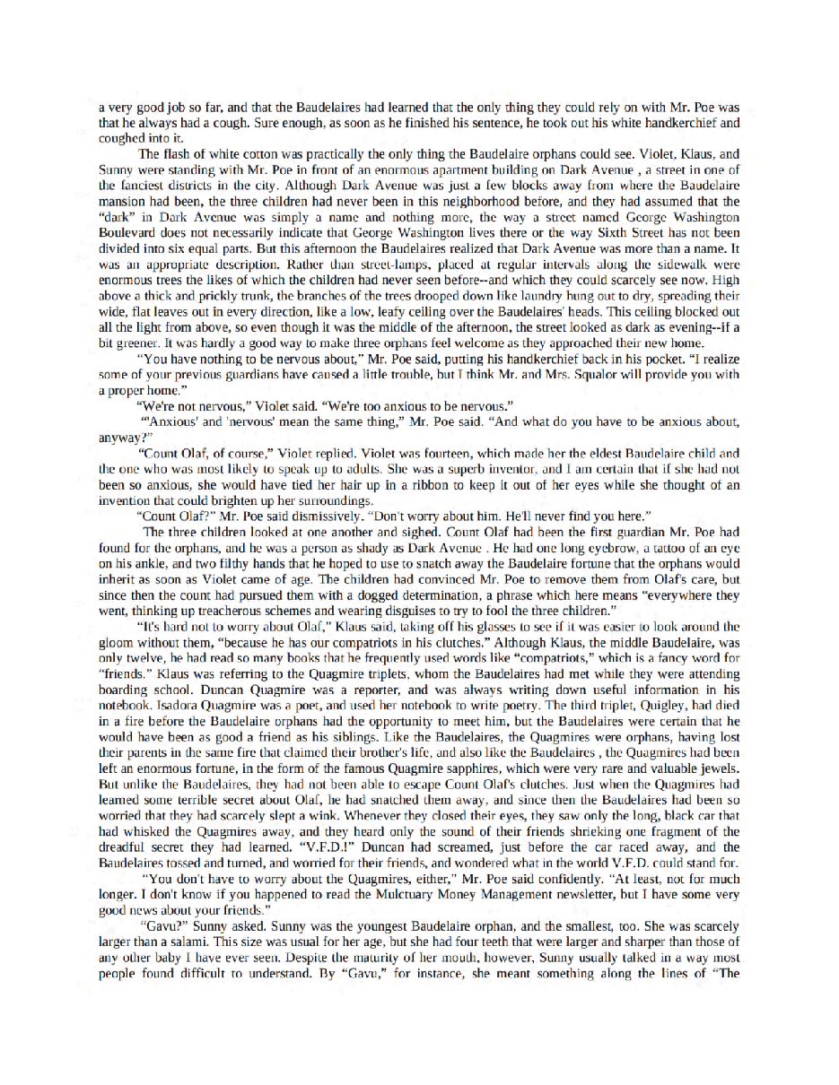 波特莱尔大遇险英文绘本A Series of Unfortunate Events 6 - The E - Snicket_ Lemony.pdf,第4页预览