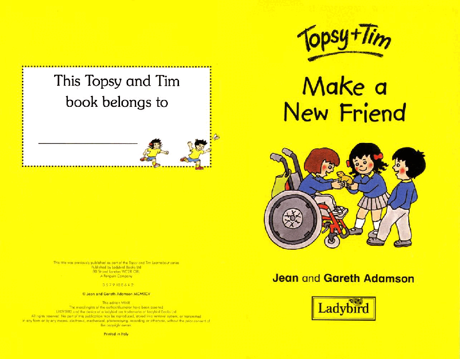 原版英文儿童书《Topsy and Tim》系列英语绘本共18本Make A New Friend.pdf,第2页预览