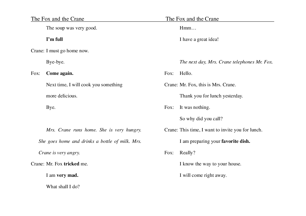 狐狸与鹤The Fox and the Crane.pdf,第4页预览
