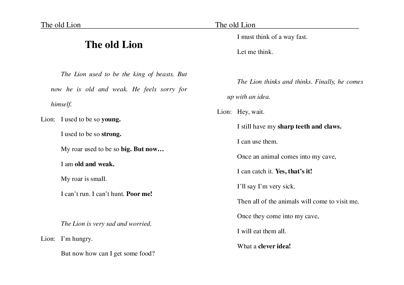 老狮子The old Lion.pdf,第1页预览