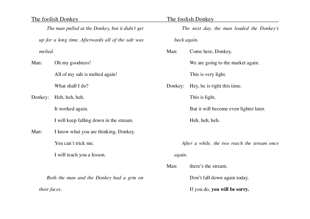 愚蠢的驴子The foolish Donkey.pdf,第4页预览