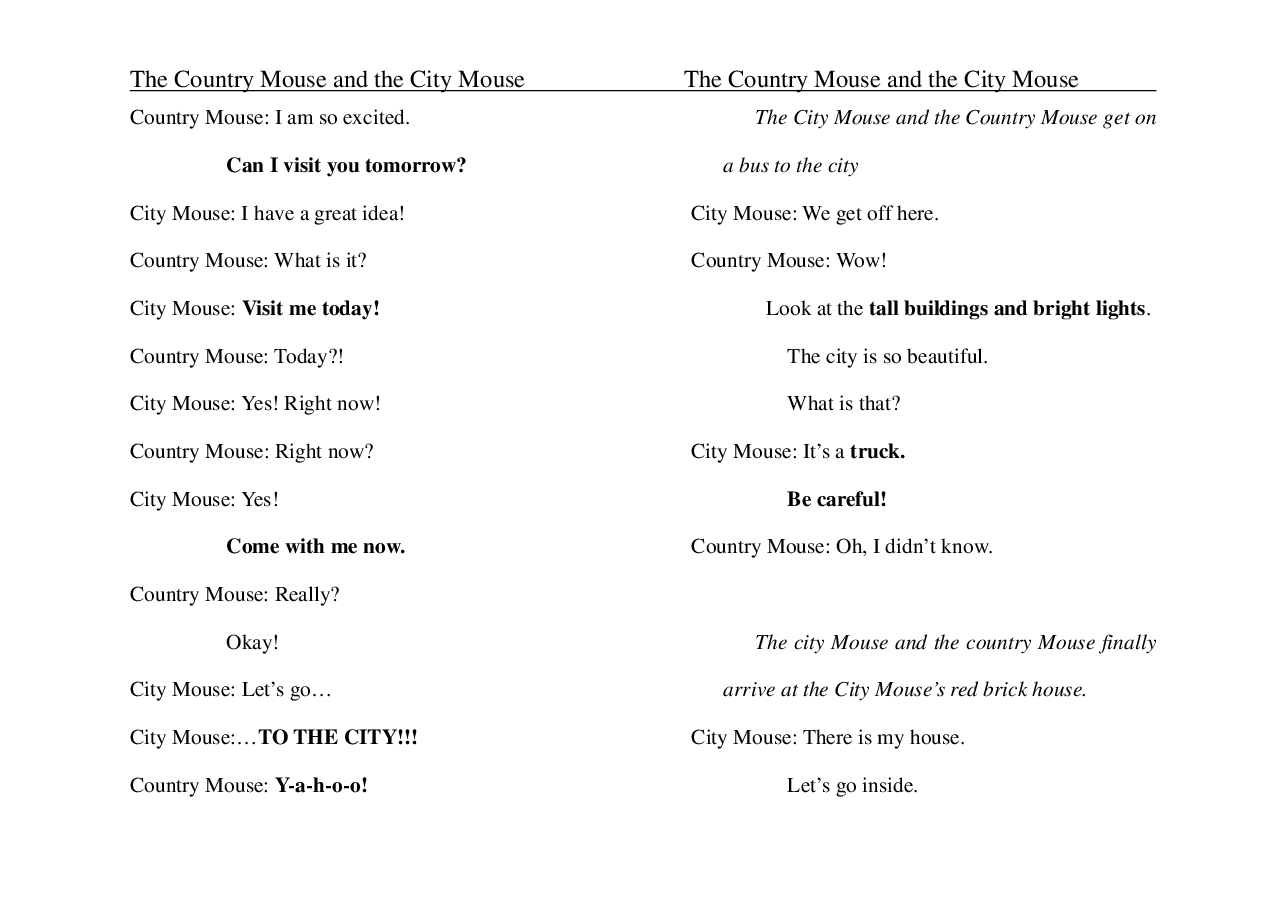 乡下老鼠和城市老鼠The Country Mouse and the City Mouse.pdf,第3页预览