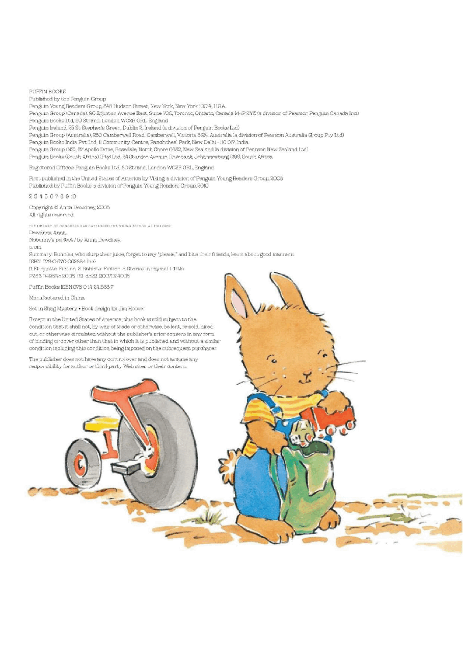 Pearson培生3-6岁低幼亲子阅读绘本38本12.Nobunny's Perfect.pdf,第4页预览