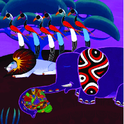 Pearson培生3-6岁低幼亲子阅读绘本38本02.When Night Falls in Tinga Tinga Tales.pdf,第3页预览