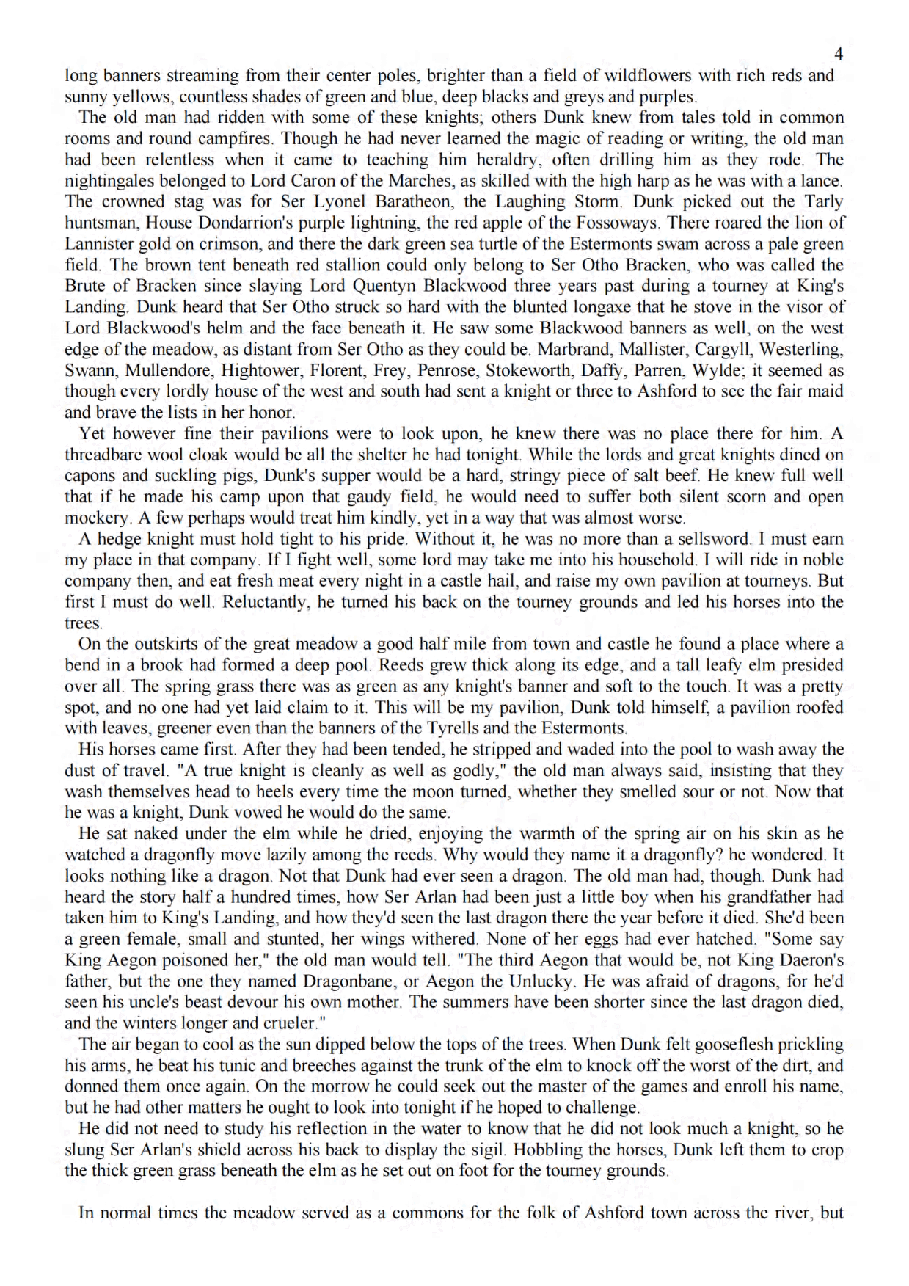 George R.R. Martin - A Song of Fire & Ice prequel01 - The Hedge Knight.pdf，第4页预览