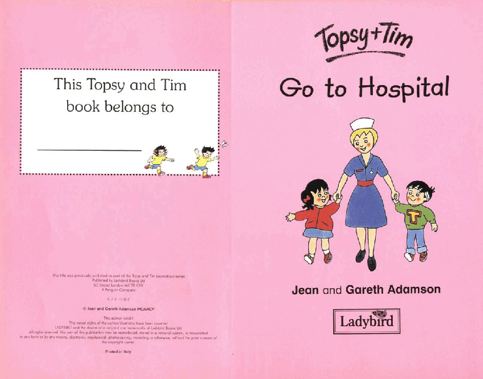 原版英文儿童书《Topsy and Tim》系列英语绘本共18本Hospital.pdf,第2页预览
