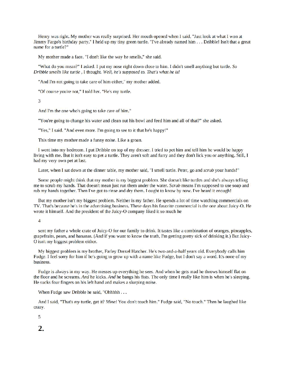 波特莱尔大遇险英文绘本Tales of a Fourth Grade Nothing - Judy Blume.pdf,第4页预览