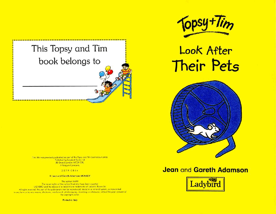 原版英文儿童书《Topsy and Tim》系列英语绘本共18本Pets.pdf,第2页预览
