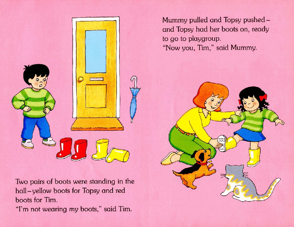 原版英文儿童书《Topsy and Tim》系列英语绘本共18本RedBoots.pdf,第4页预览