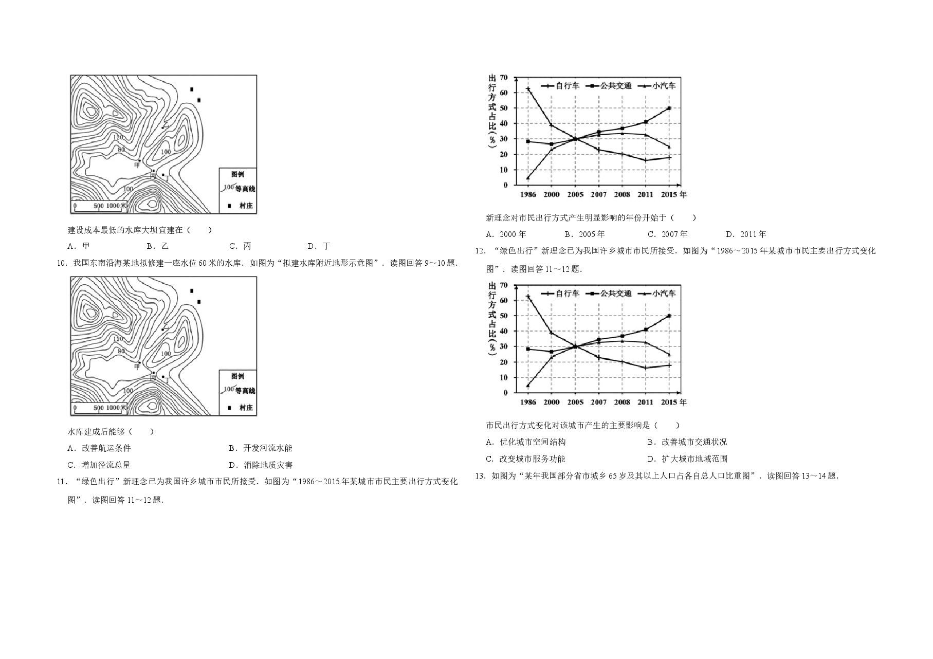 2017年江苏省高考地理试卷 .doc,第3页预览