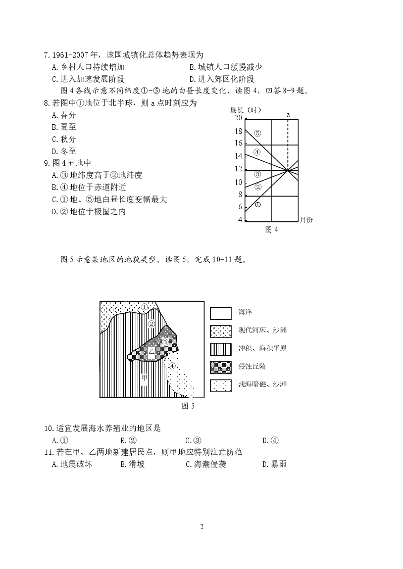 2008年全国高考四川文综地理试题及答案.doc,第2页预览