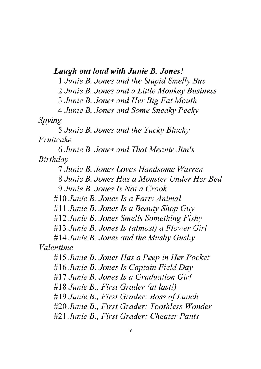19 Junie B.First Grader Boss of Lunch文字版清晰.pdf,第3页预览