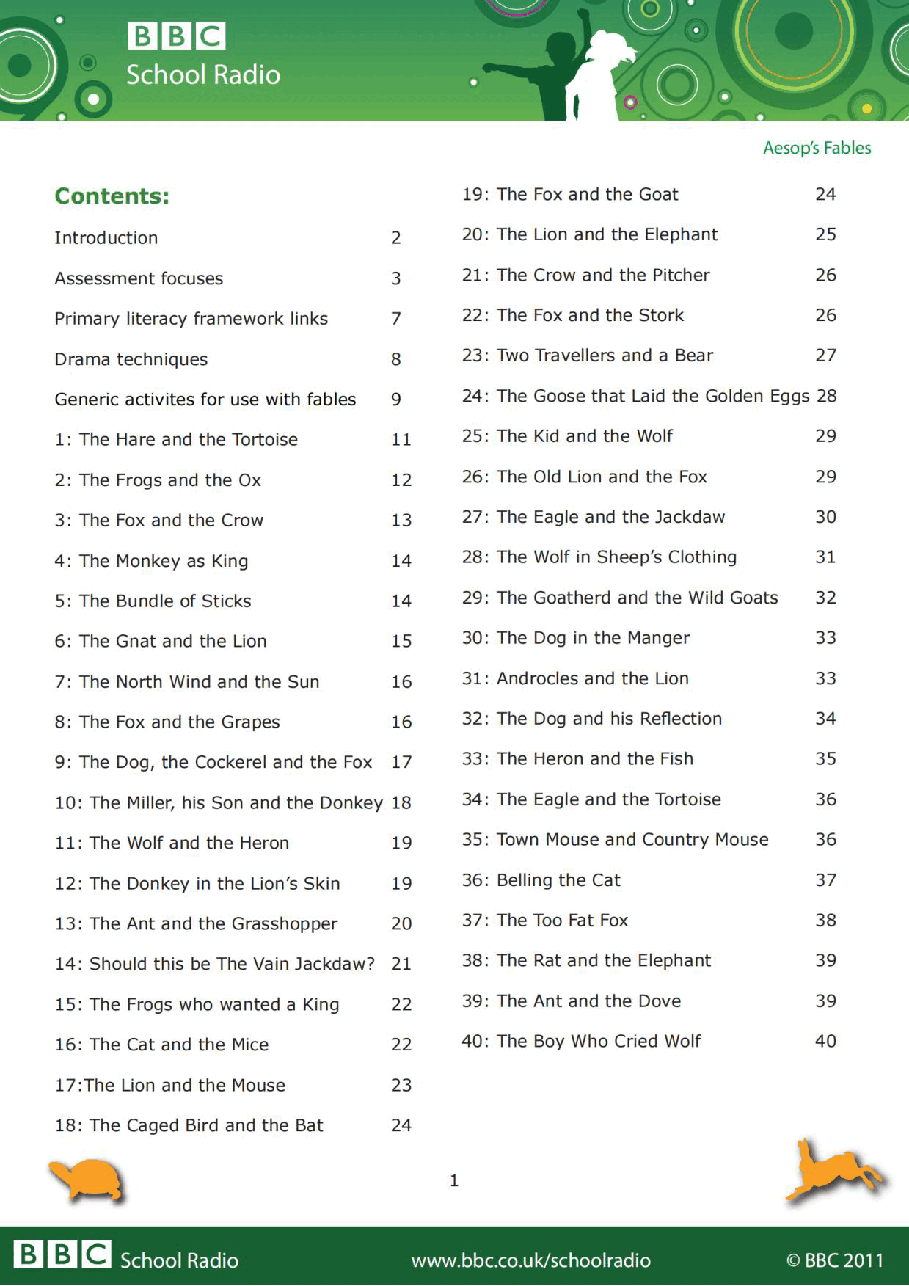 Aesop BBC的伊索寓言40故事aesops_fables_online.pdf，第2页预览