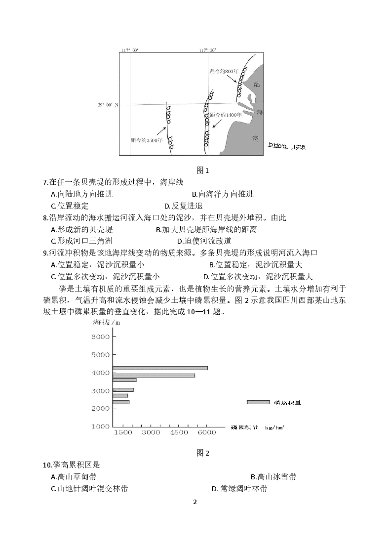 2016年高考真题全国卷1地理部分.doc,第2页预览