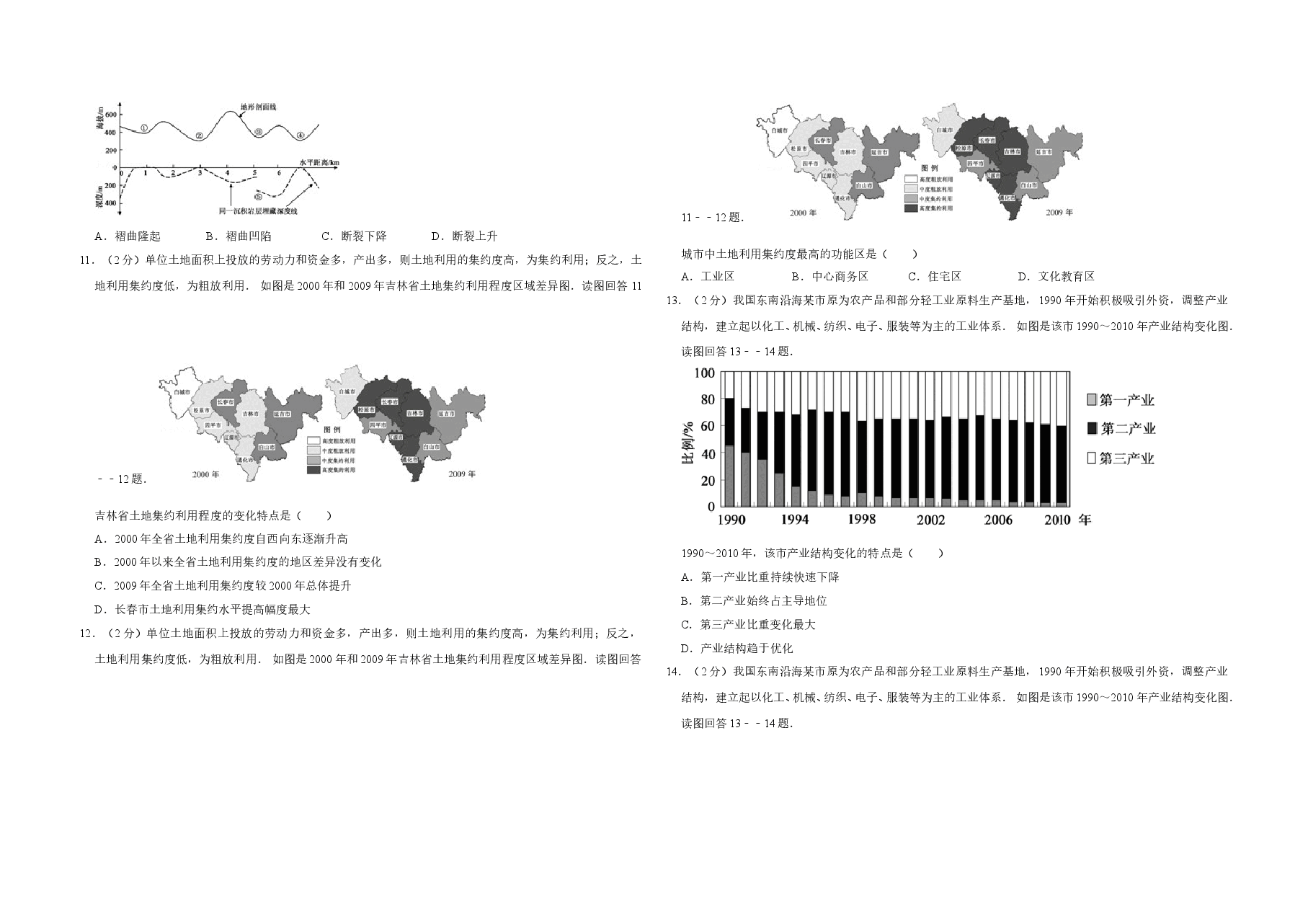 2012年江苏省高考地理试卷 .doc,第3页预览