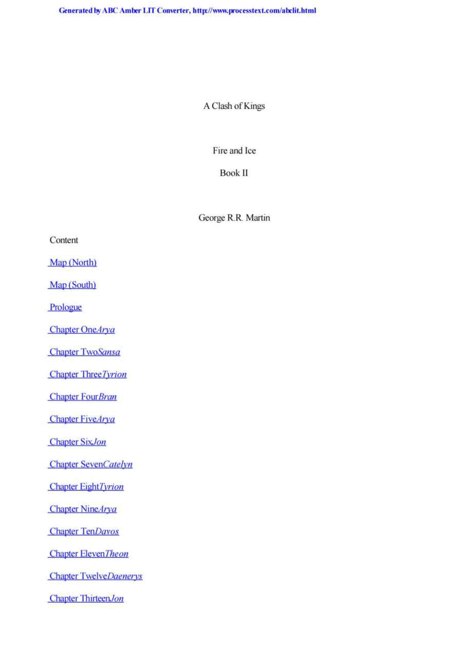 George R.R. Martin - A Song of Fire & Ice Volume 02 - A Clash of Kings.pdf,第1页预览