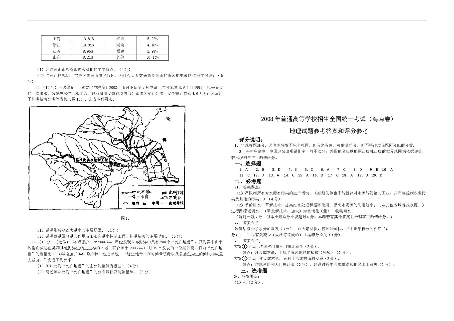 2008年高考地理试题及答案(海南卷).doc,第4页预览