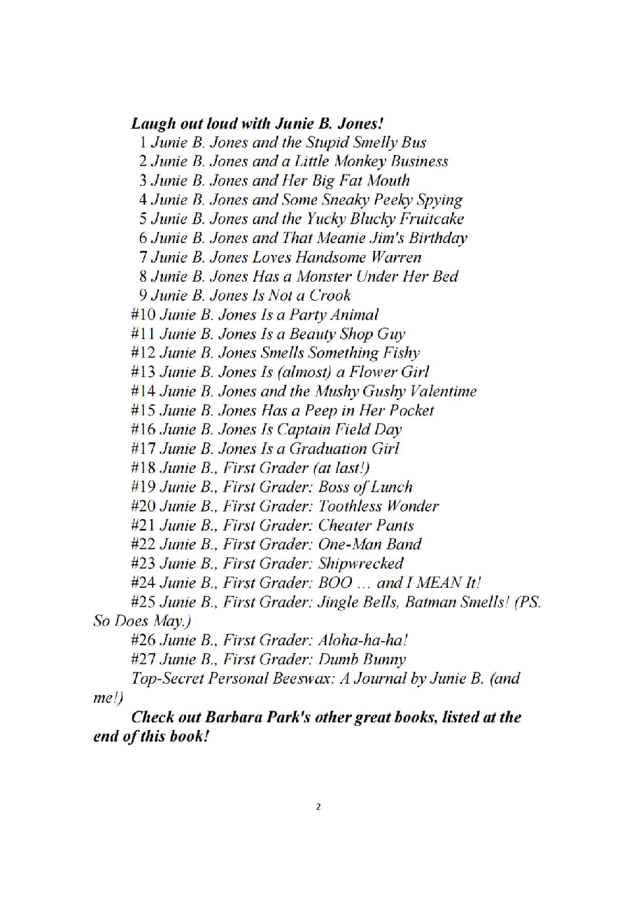 20 Junie B.First Grader Toothless Wonder.pdf,第2页预览