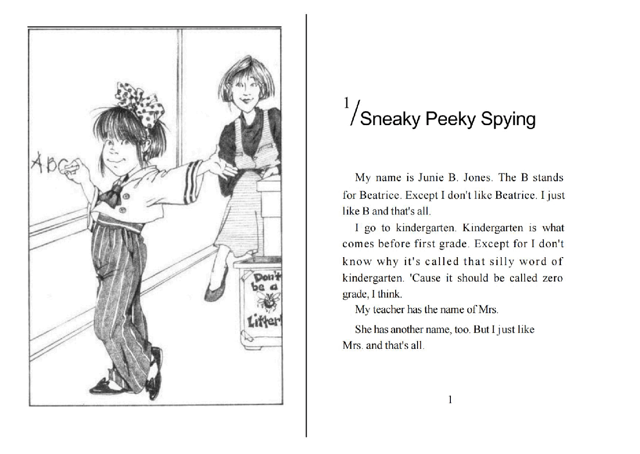 04 Junie B. Jones and sone Sneaky Peeky Spying文字版清晰.pdf,第2页预览