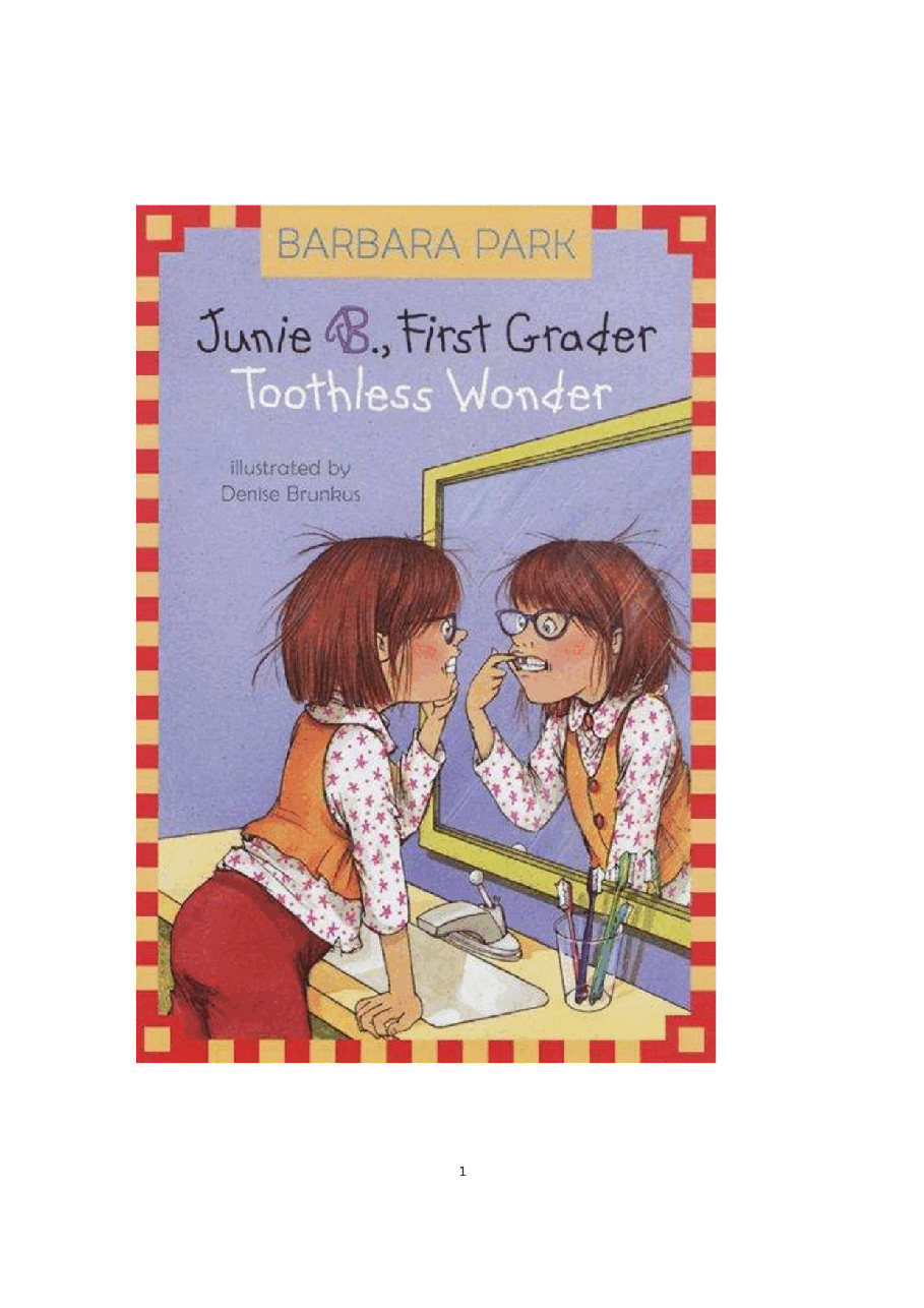 20 Junie B.First Grader Toothless Wonder.pdf,第1页预览