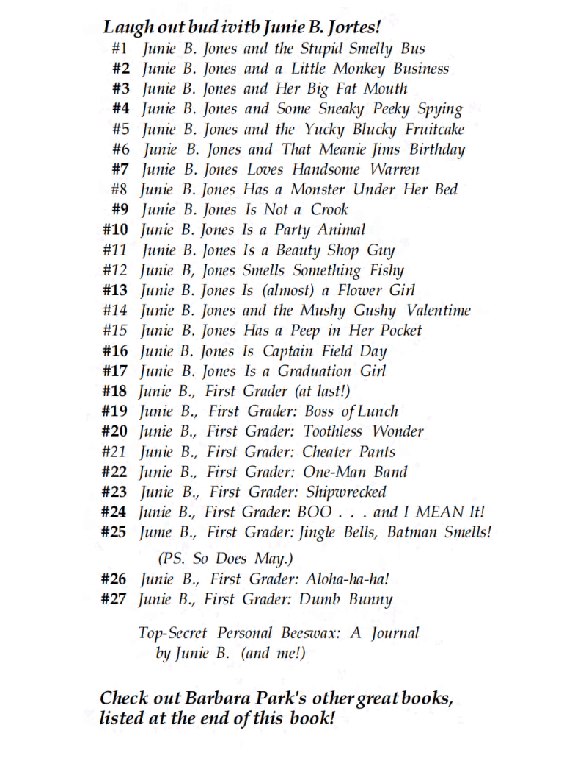27 Junie B.Jones First Grader Dumb Bunny文字版清晰.pdf,第2页预览