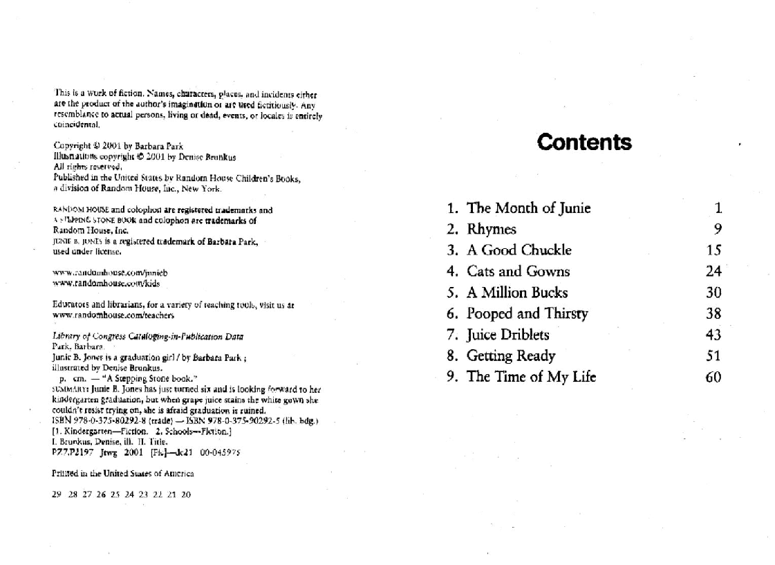 17 Junie B. Jones Is a Graduation Girl扫描版.pdf,第3页预览