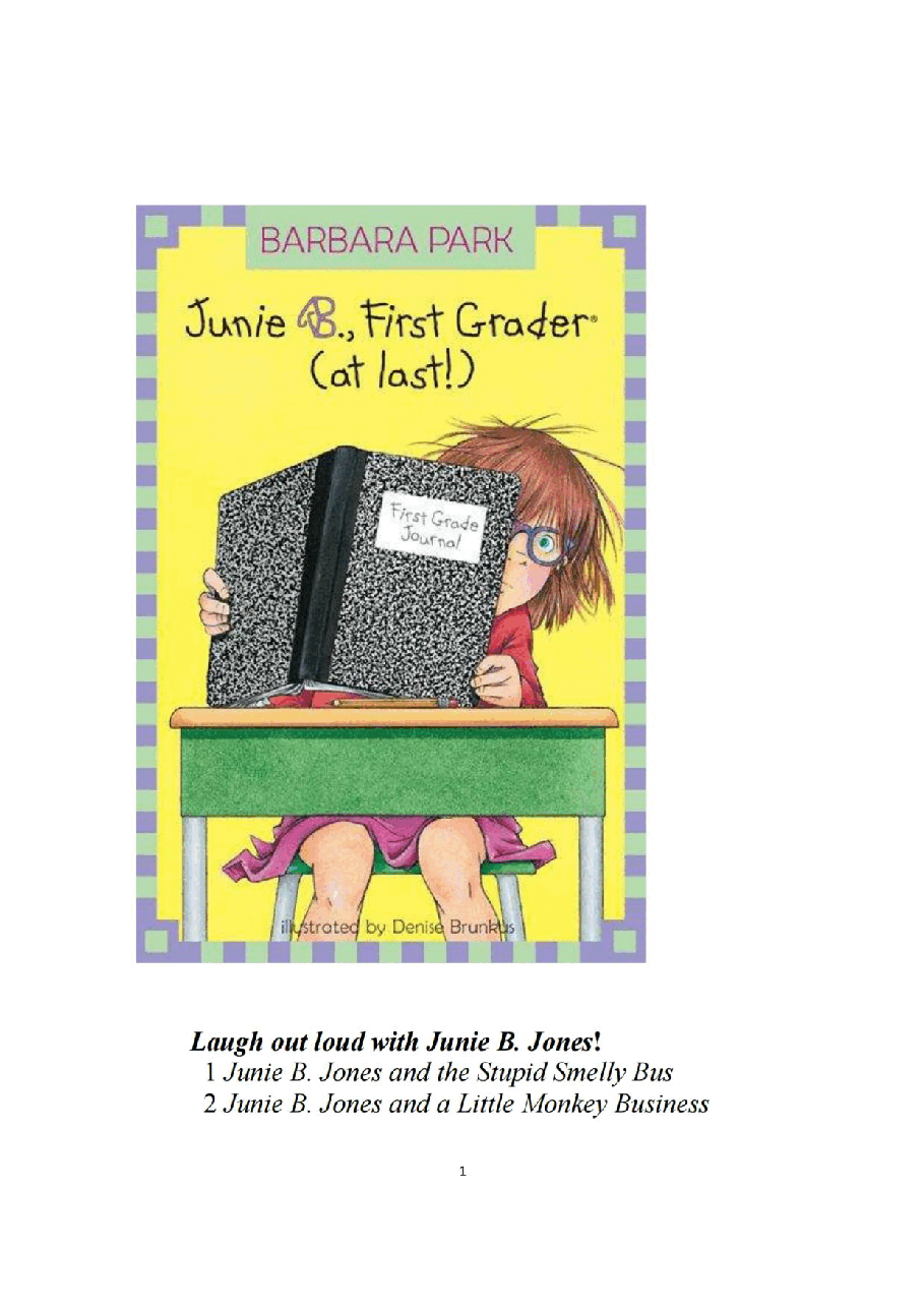 18 Junie B.First Grader(at last!).pdf,第1页预览