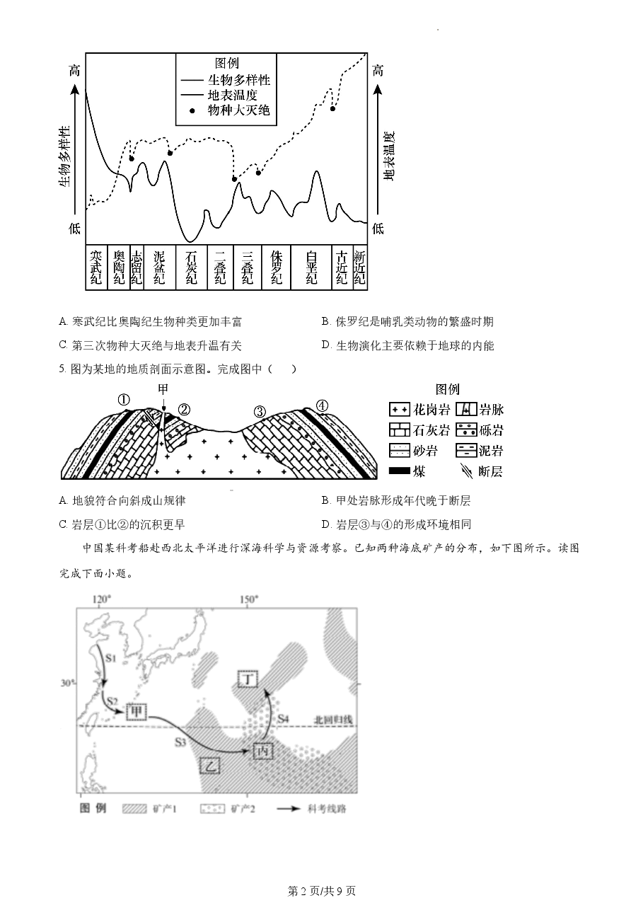 精品解析:2022年北京市普通高中学业水平等级性考试地理试题(原卷版).docx,第2页预览