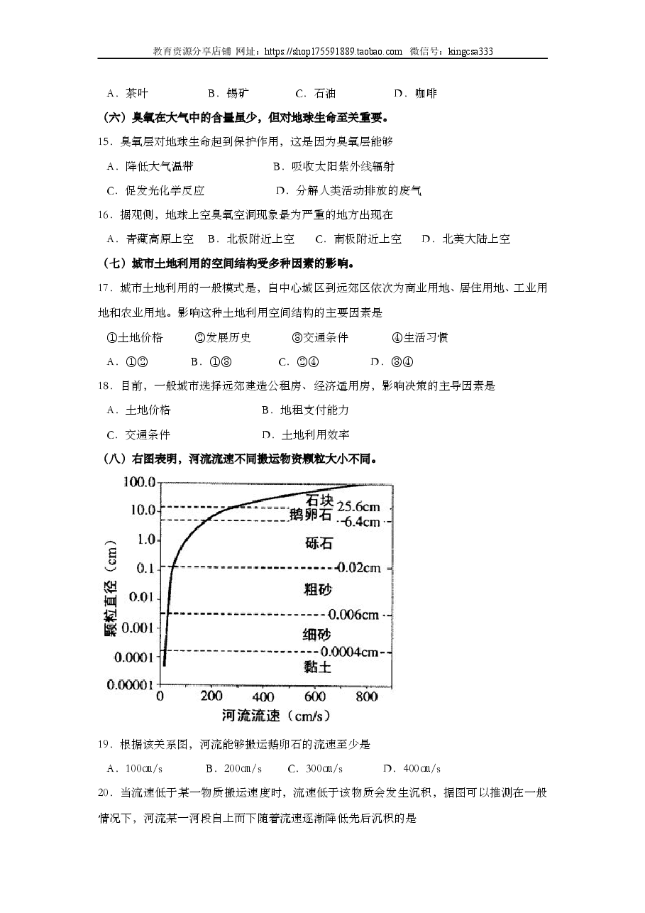 2011年上海市高中毕业统一学业考试地理试卷（答案版）.doc，第3页预览