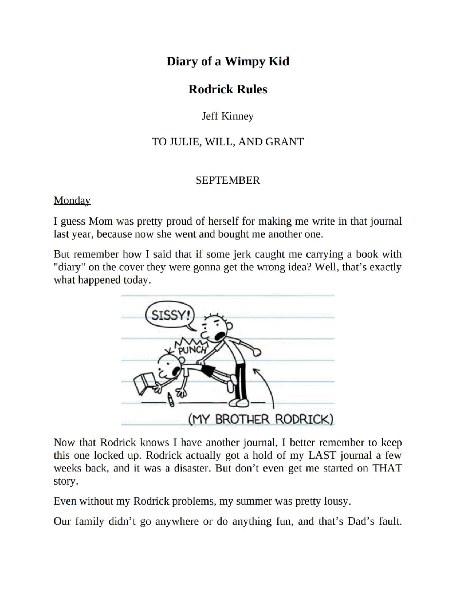 小屁孩日记系列英文绘本[Diary of a Wimpy Kid 02] - Rodrick Rules.pdf，第2页预览