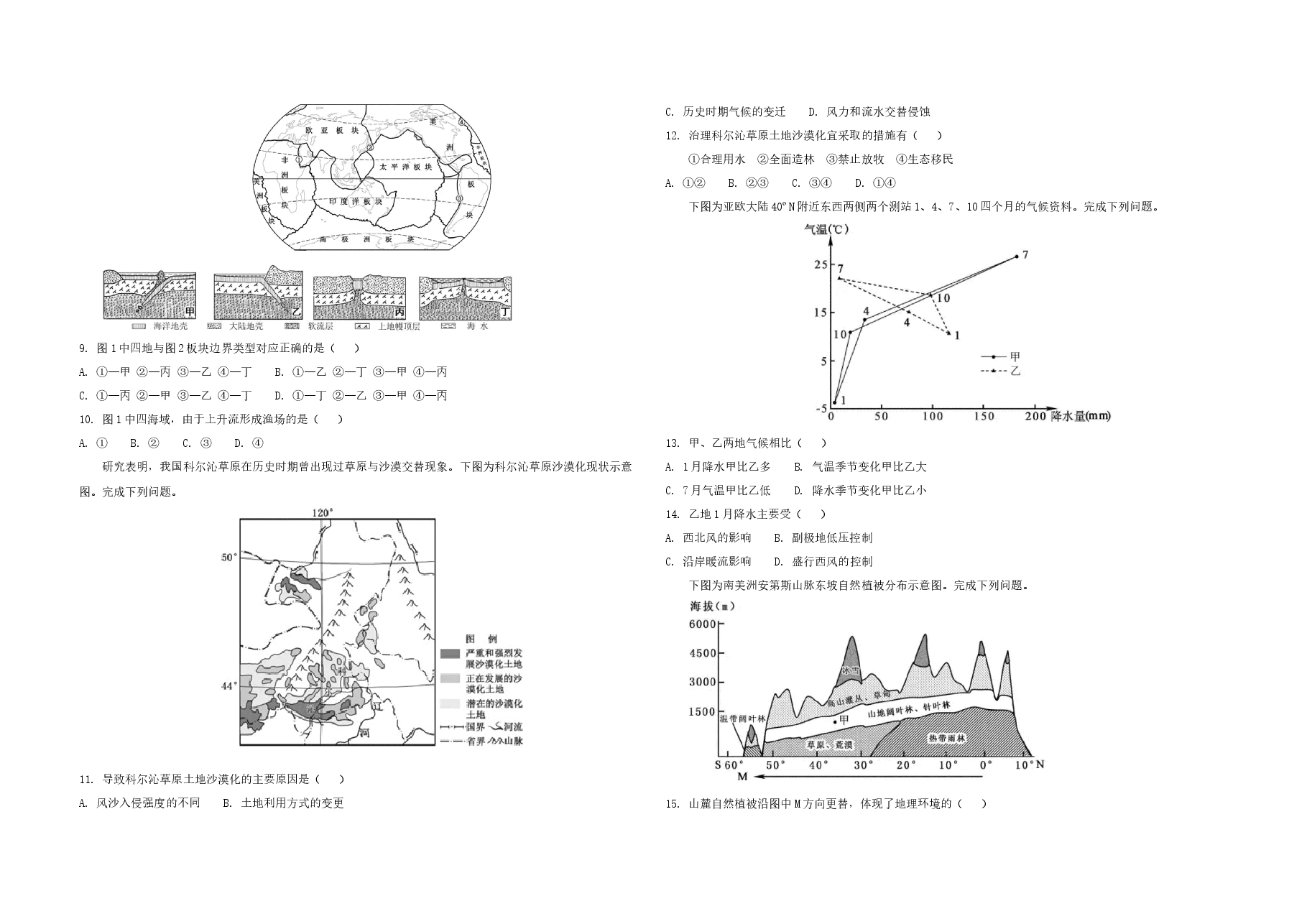 2018年浙江省高考地理【11月】(原卷版).docx,第2页预览