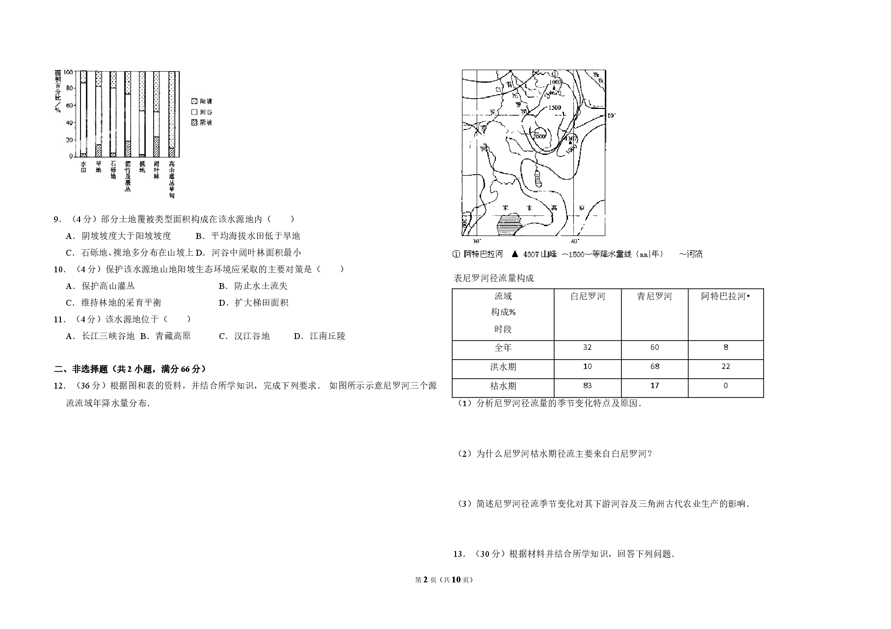 2009年全国统一考试地理试卷(全国卷ⅰ)(含解析版).doc,第2页预览